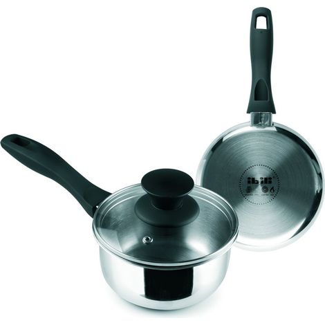 Casseruola induzione 14 cm acciaio inox argento (1/2)