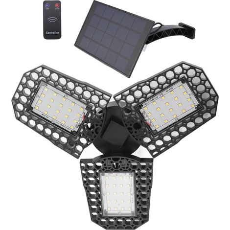 Lampe solaire d'extérieur IP65 étanche avec télécommande, LED pour jardin et cour (1/5)