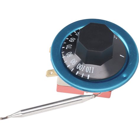 Robinet thermostatique 30-110°C AC250V/16A, socle rose, bouton de réglage pour chaudière, pièce de rechange compatible, contrôle précis de la température. (1/5)
