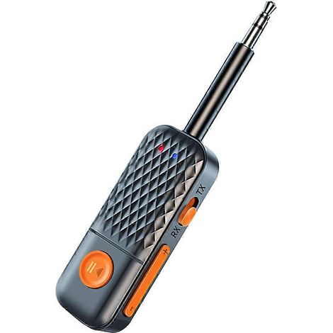 Émetteur et récepteur audio Bluetooth 5.4, prise AUX 3,5 mm, adaptateur audio stéréo HiFi, avec microphone, compatible avec voiture, avion, TV, ordinateur et casque. (1/5)