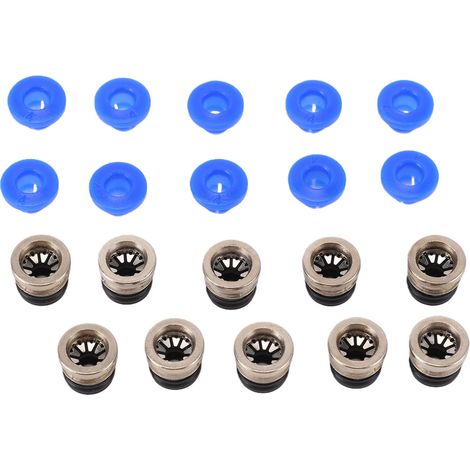 10 pcs raccord valve pneumatique tete ECAS04 PTFE pour extrudeuse VORON accessoire imprimante 3D avec bouchons bleus (1/5)