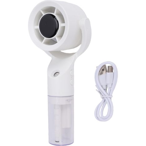 Ventilateur brumisateur portable rechargeable par USB avec réservoir d'eau, idéal pour les voyages, le maquillage, le camping, la maison et le bureau. (1/5)