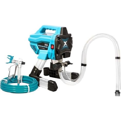 Varan Motors - X-6 Pulverizador de pintura Airless 650w 200 bar, pistola de alta presión con soporte de aluminio, 1.4L/min