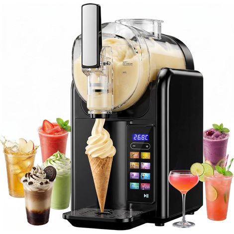 Machine Glaçons Slush Machine 2L Machine Granité Écran LED 7-in-1 Slush Machine Glaces Smoothies Milkshakes Cocktails Margaritas (1/5)