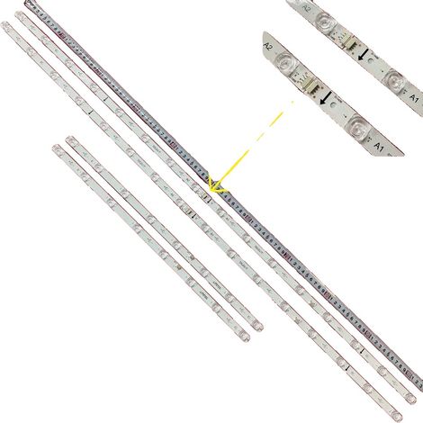 Striscia LED, lunghezza 104 cm, flusso luminoso 62, compatibile con TCL 55C635/55RC630K/55C735, dimmerabile sì, materiale alluminio (1/5)
