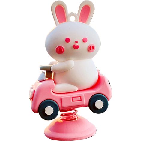 Lapin déco auto mignon léger résistant porte-bonheur polyvalent pour tableau de bord étagère intérieur voiture accessoire animal (1/5)