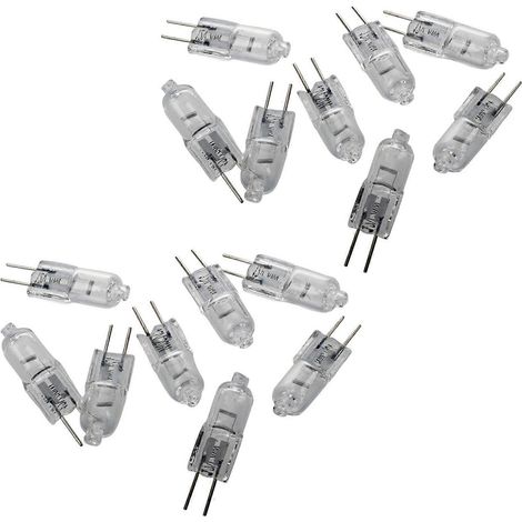 12V 20W Halogen ampoule Chaud blanc lampe lampe Bi-Pin Base 16 pièces (1/4)