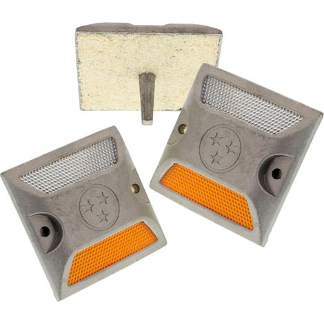 Marqueurs réfléchissants en aluminium 3pcs robustes pour sécurité routière et conditions météorologiques extérieures (1/5)