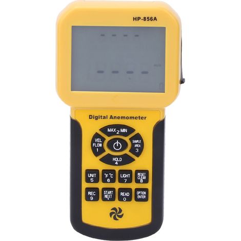 Anémomètre numérique portable USB HP-856A avec écran LCD (1/5)