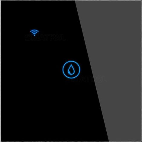 Tuya Smart Life 40A WLAN-Touchschalter für Warmwasserbereiter, Timer, Sprachsteuerung, Glasfront, schwarzer Wandschalter (1/5)