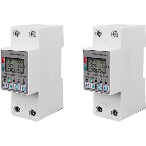 2x Tuya 63A 110V 220V WLAN-Energiezähler kWh mit Mess-, Zeitschalt- und Spannungs- sowie Leckstromschutz - JXLGV (1/5)