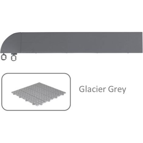 Angle Gris Clipsable pour Dalle Épaisseur 12mm - Dimensions 35,5x5,5 cm - Usage Intensif Jardin et Balcon (1/3)