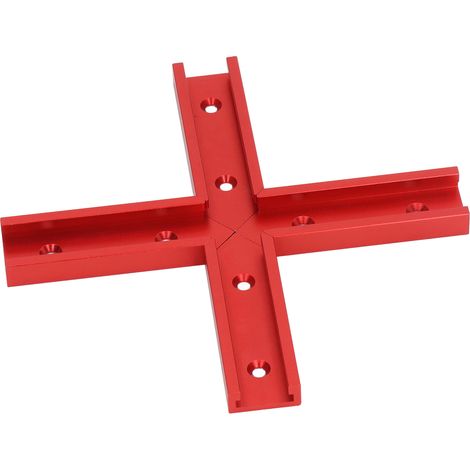 Lot de 4 connecteurs en T en alliage d'aluminium, longueur 100 mm, largeur 30 mm, universels pour le travail du bois, rouges. (1/5)