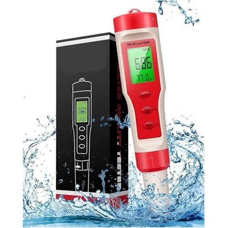4-in-1 pH-Meter, pH-Meter, Digitaler pH-Tester 0,01 Hohe Genauigkeit