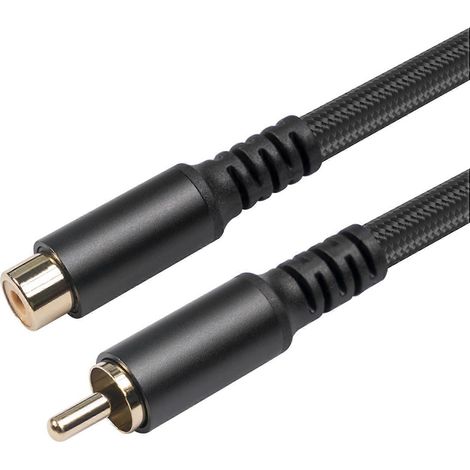 Lot de 2 RCA Extension câble RCA Audio Video câble RCA Male pour Female Cordon pour haut-parleur, Subwoofer, caméra, HDTV, Amplificateur, 3Meter (1/5)