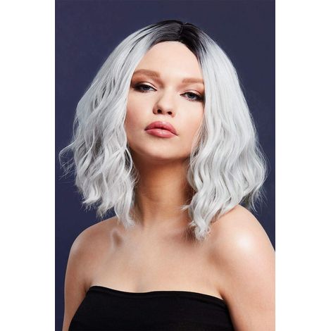 Fever Cara Wig - Two Toned Blend - Ice Silver - Wavy Long Bob - Centre Parting - 33cm/13in - 72031