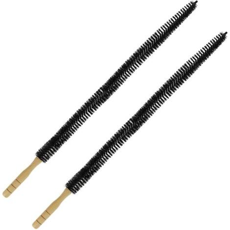 Lot de 2 Brosse radiateur Brosse de Nettoyage pour Radiateur 75 cm Longue et Flexible avec Manche en Bois Convient pour Radiateur et Sèche Linge (1/5)