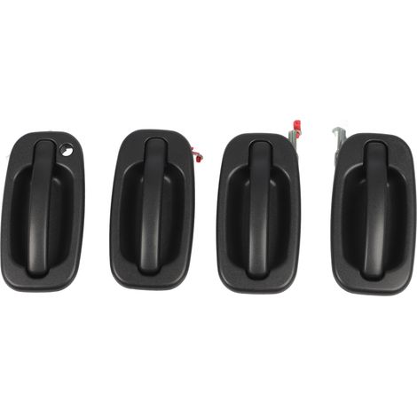 4 Stück schwarze ABS-Außentürgriffe 15034985/15034986/15107655/15107656 für Pickup 1500/2500/3500 (1999-2006) (1/5)
