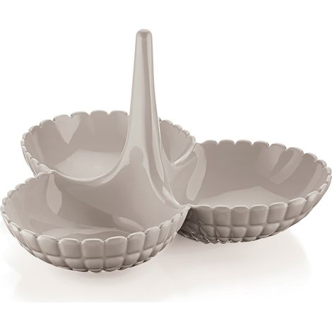 Plato para entremeses Tiffany gris tórtola (1/2)