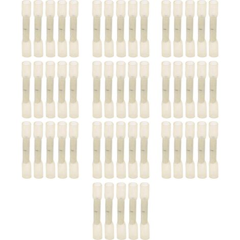 50 Stück Schrumpfschlauch-Anschlussklemmen, Stoßverbinder-Set, wasserdicht, für elektrische Kabel, Crimpverbinder, BHT0.5