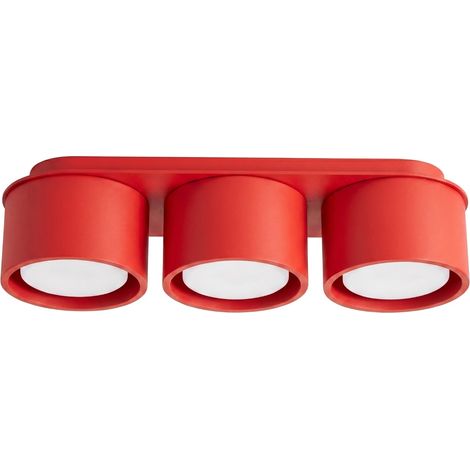 Plafoniere MODO rosso 32.4x8.2x10.4cm Alluminio Sollux (1/5)