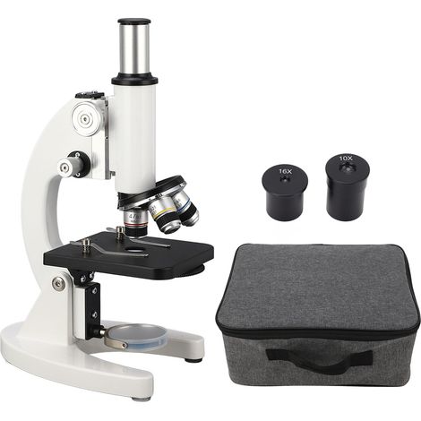 Microscope à 640X avec molette de mise au point coaxiale double en acier inoxydable, kit de microscope monocular (1/5)
