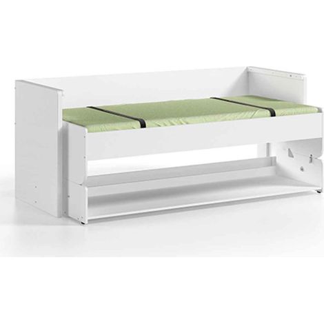 Lit Bureau Enfant "Denver" 90x200cm Blanc (1/5)