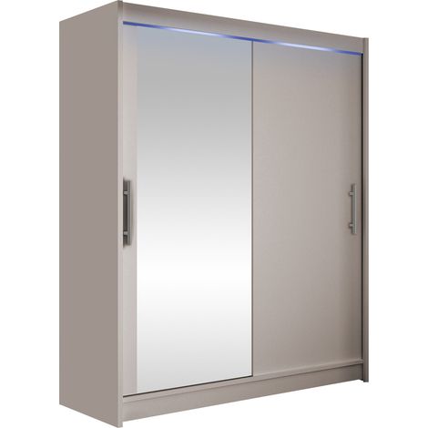 Armoire Closico Camera VI, Cachemire, 200x150x58cm, Portes d'armoire: Coulissantes, Nombre d'étagères: 5, LED: Disponible (1/4)
