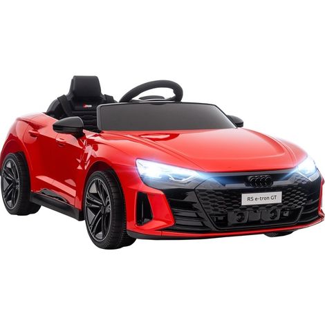 Auto elettrica per bambini Audi RS e-tron GT con cintura, telecomando e luci, rossa (1/3)