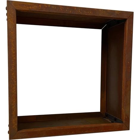 Kaminholzregal Brennholzregal Edelrost 50x50x25 cm Holzregal Rost Cortenstahl (1/5)