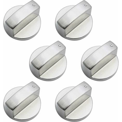 Universal Metal Control Knobs Gas Stove Knob 6mm Universal Control Knobs Stove Knob for Gas Stove Cooker Oven Hob（6 Pieces）LO-Ron (1/5)