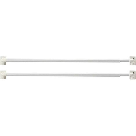 Lot de 2 barres de suspension télescopiques réglables pour salle de bain, douche et cuisine, sans perçage. (1/5)