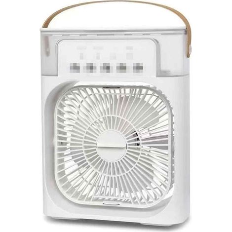 Ventilador enfriador de aire portátil 3 en 1 KZQ con luz LED suave y humidificador. (1/5)