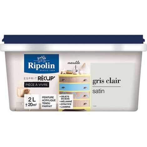 Rip Recup Wohnraum Satin 2l Hellgrau - Ripolin