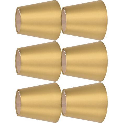Stück E14 Lampenschirm, Stofflampenschirm, Tischlampenschirm, Deckenlampenschirm für Schlafzimmer und Wohnzimmer, Gold PX153 (1/5)