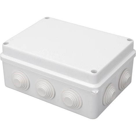 Boîtier de jonction électrique en ABS étanche IP65, 150 x 110 x 70 mm, pour usage extérieur. (1/5)