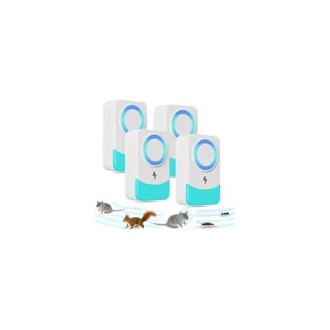 FLITI 4 Pack Ultrasonic Rodent and Insect Repellent, 60/s Frequency, 220V, for Mice, Rats, Ants, Cockroaches (1/5)