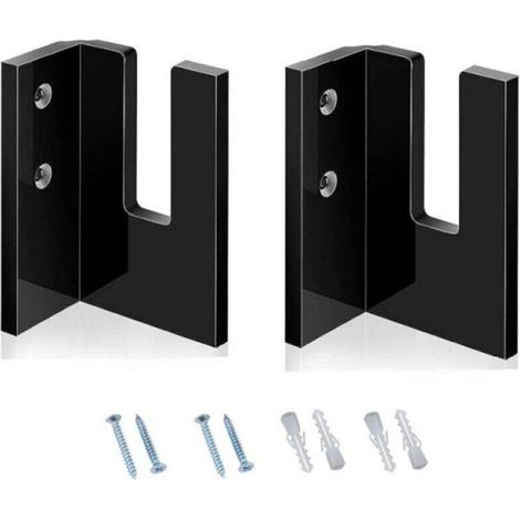 (Noir) Support à skis de garage - 2 présentoirs à skis en acrylique - Un incontournable pour les amateurs de sport, local à skis intérieur, adapté à la chambre à coucher, à la maison, au magasin, au b (1/4)