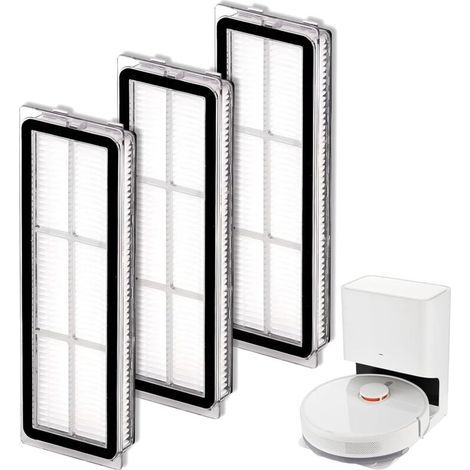 3 Pcs Filtre Hepa Compatibles Avec Dreametech L10s Ultra, L10s Pro, L10 Ultra, S10, S10 Pro, S10 Plus,Z10 Pro, B101cn, 1c, W10, X10+, L10 + Plus, Z10 Pro, D10 Plus,Filtre The Lavable Et Réutilisable (1/5)