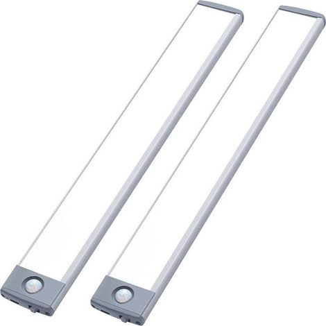 Lot de 2 lampes LED à détecteur de mouvement pour placards, veilleuse rechargeable USB, éclairage sous-meubles, éclairage de cuisine, lampe à détecteur de mouvement (1/5)