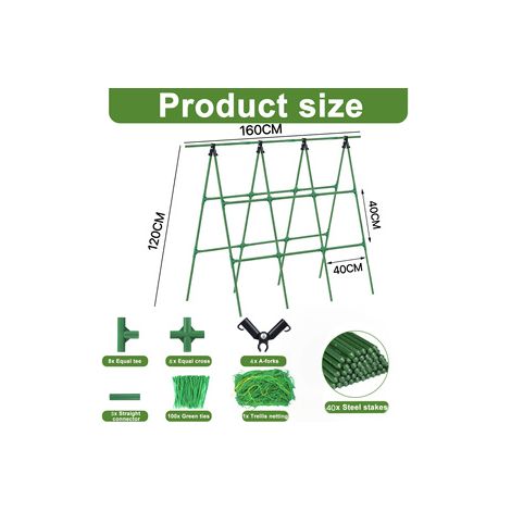 Support démontable pour plants de concombre – Grillage 48 pouces avec attaches – Idéal pour les légumes grimpants (1/5)