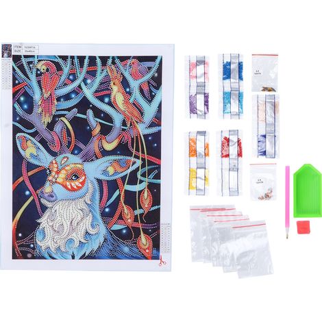 Tableau à Paillettes Lumineux Cerf DIY Décor Mural Maison (1/5)