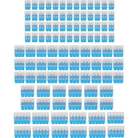 Packung mit 106 Hebel-Drahtverbindern, kompakte Anschlussverbinder für Deckenleuchten und Strahler, blau (1/5)