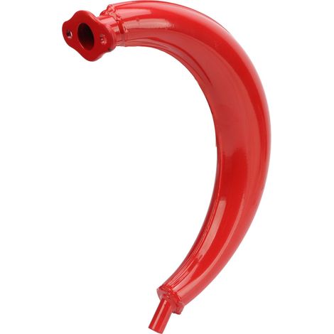 Roter, halbmondförmiger Auspuffschalldämpfer, 40-mm-Rohr, Ersatz für 2-Takt-Motoren mit 49 cm³, 60 cm³, 66 cm³ und 80 cm³. (1/5)