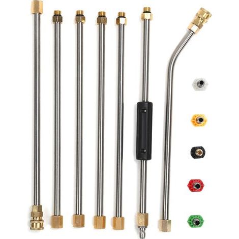 Extension wand kit for pressure washer with 5 nozzle tips for garden lawn and agricultural irrigation (1/5)