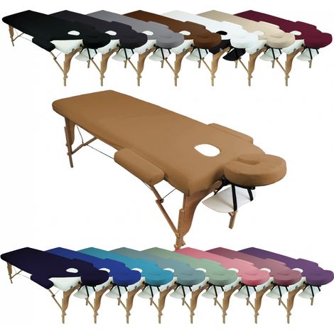 Kit complet de housses pour table de massage - Éponge - Marron clair - Vivezen