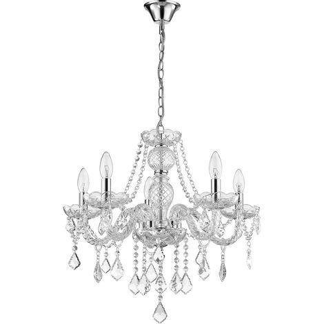 Lámpara colgante Cristallo 5 E14 luz transparente Prestige LP-2940/5P (1/5)