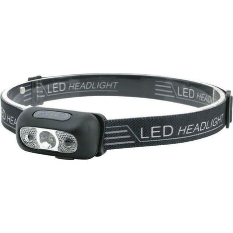 Lampe frontale étanche super lumineuse avec LED et capteur d'ondes intelligent, lampe frontale réglable à 90 degrés avec cinq vitesses de réglage de la luminosité, USB (1/5)