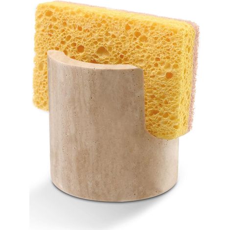Porte-éponge en marbre Beige - Organiseur d'évier de Cuisine (1/5)