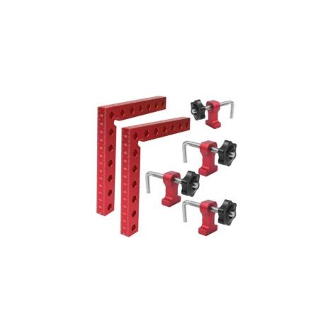 2 Pcs Bloc de Positionnement à 90 Degrés, Pince de Fixation à Angle Droit en Alliage D'aluminium, Outil de charpentier pour le travail du bois Cadre photo Armoires Tiroirs (14 cm/5.5")